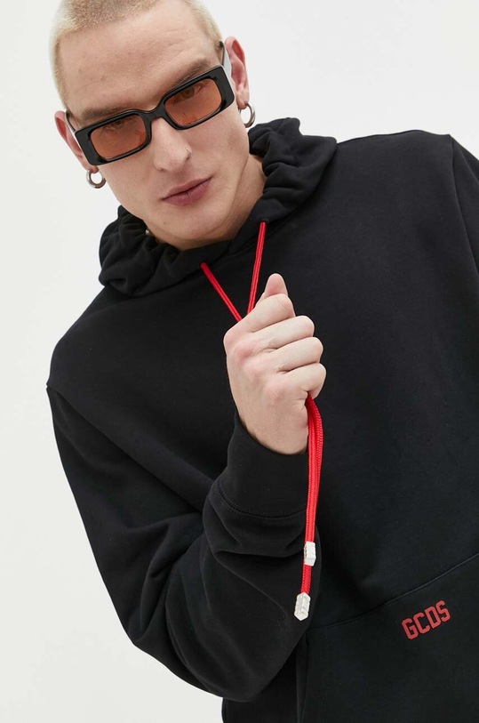 GCDS bluza bawełniana czarny CC94M100105