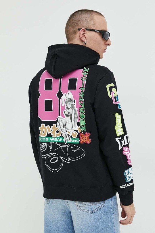 Хлопковая кофта GCDS чёрный CC94M100154