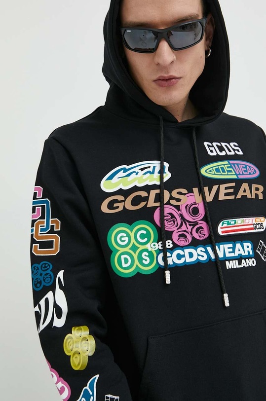 Хлопковая кофта GCDS CC94M100154 чёрный