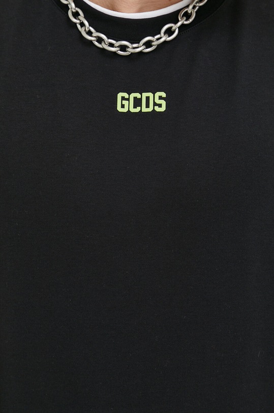 Хлопковый лонгслив GCDS CC94M120104 чёрный