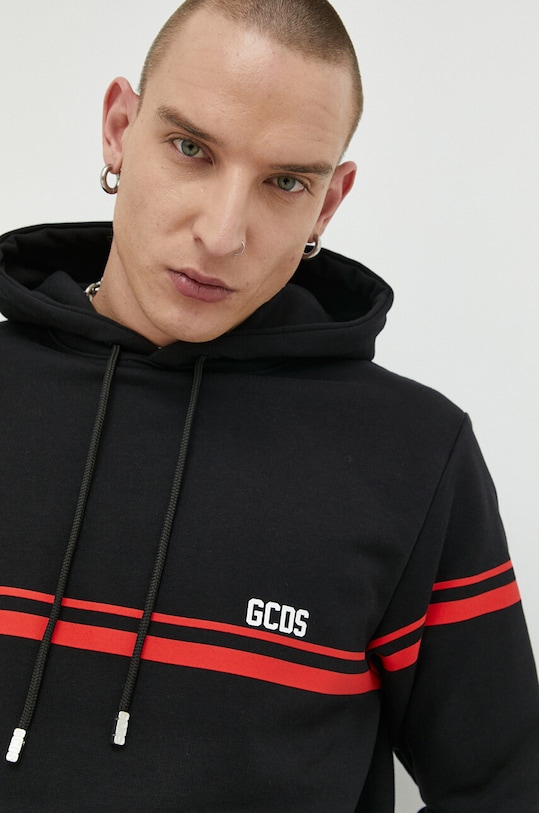 GCDS felpa in cotone con nero SS23M100158