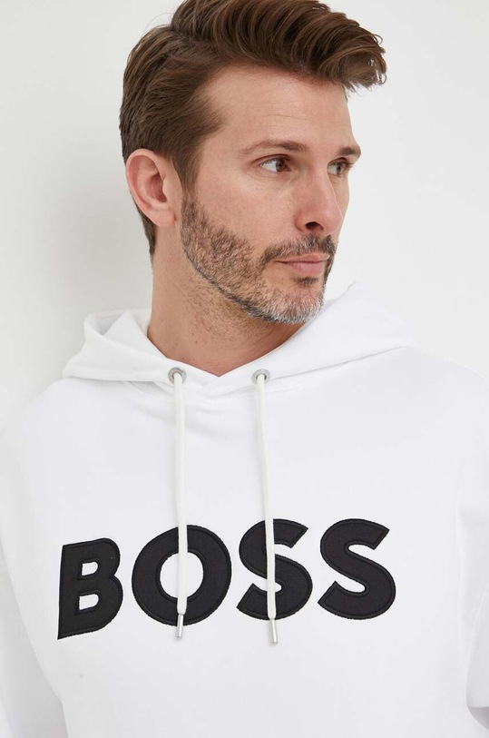 BOSS bluza bawełniana biały 50486243