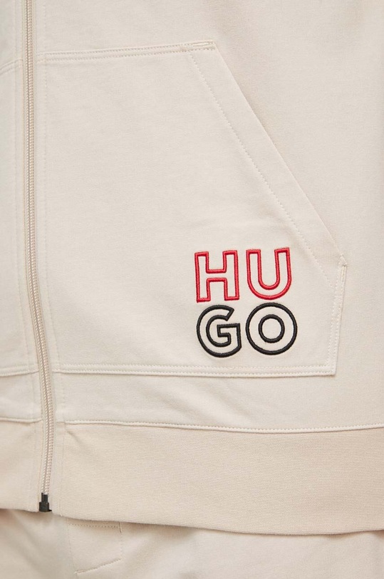 Bavlnená mikina HUGO 50490422 béžová