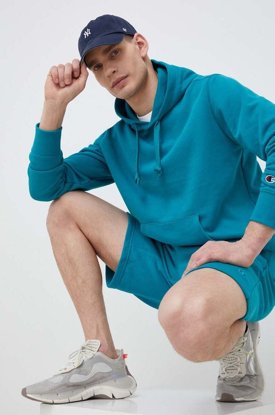Champion bluza z kapturem turkusowy 218491