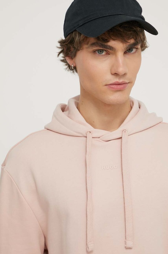 Bavlněná mikina HUGO růžová 50486478