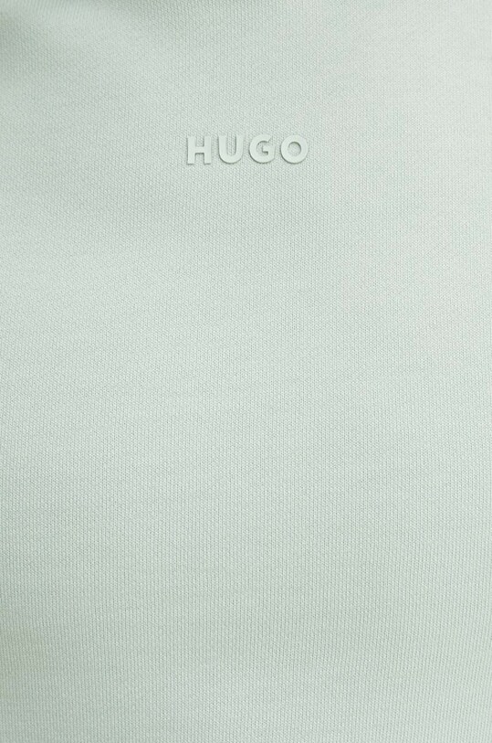 Хлопковая кофта HUGO 50486478 зелёный
