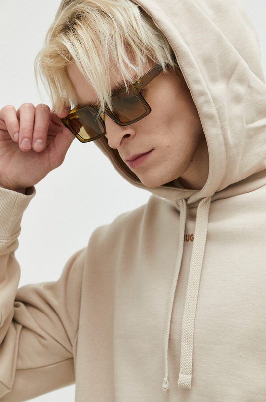 HUGO bluza bawełniana beżowy 50486478