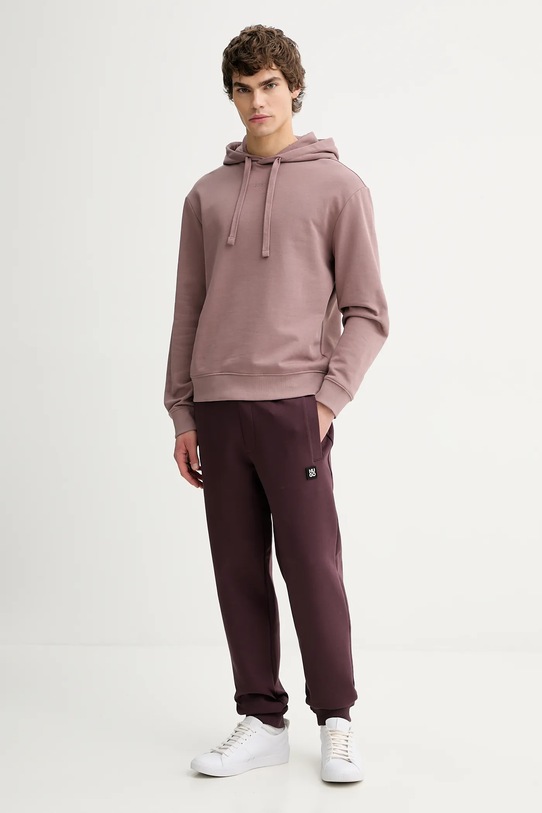 HUGO bluza bawełniana 50486478 różowy AW25
