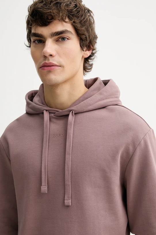 HUGO bluza bawełniana różowy 50486478