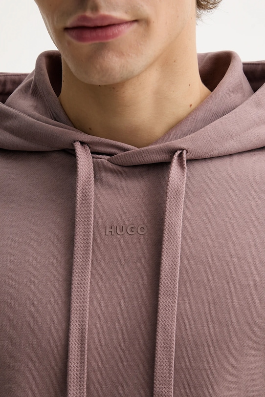 HUGO bluza bawełniana 50486478 różowy