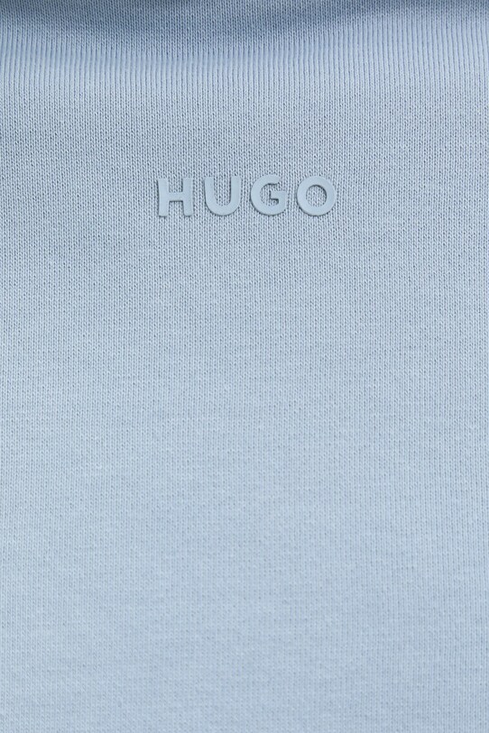 Хлопковая кофта HUGO 50486478 голубой