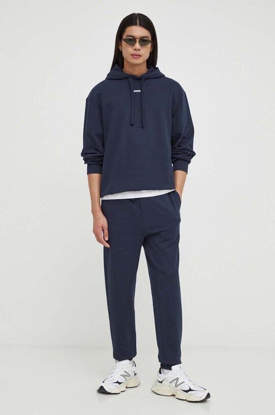 HUGO hanorac de bumbac 50486478 bleumarin SS25