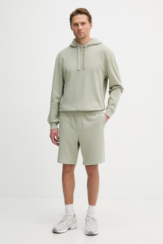 HUGO mikina s kapucňou pánska bavlnená Dapo 50486478 zelená SS26