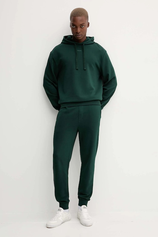 Bavlnená mikina HUGO 50486478 zelená AW25