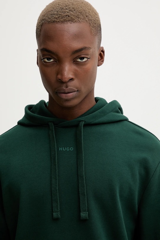 Bavlnená mikina HUGO zelená 50486478
