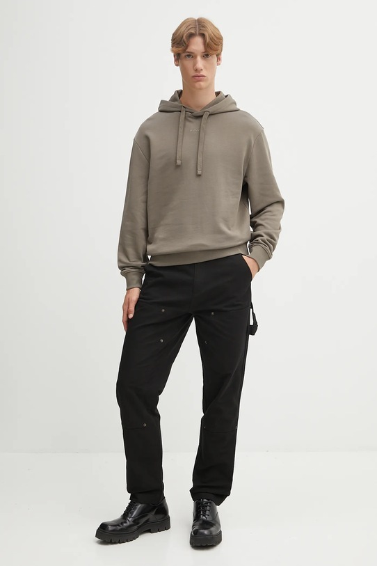HUGO hanorac de bumbac 50486478 verde AW25