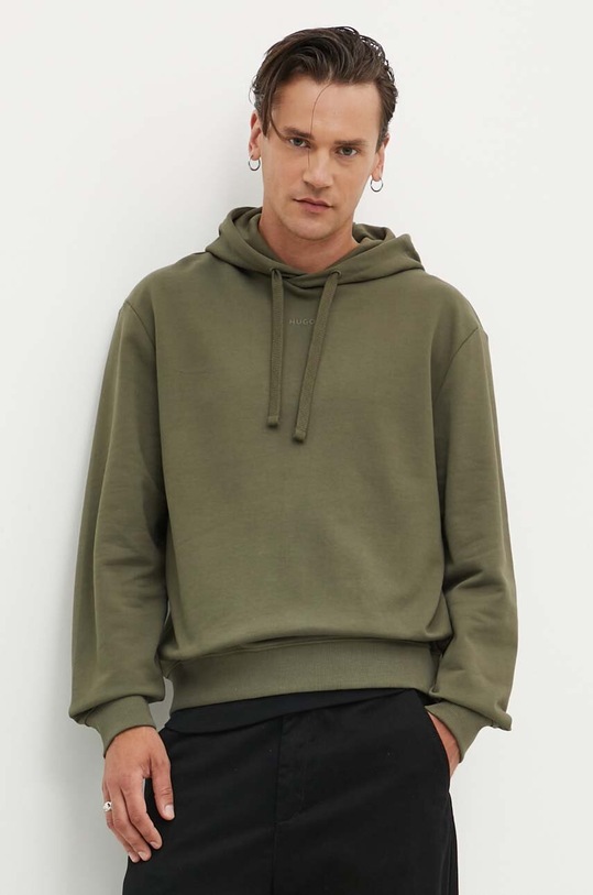 Βαμβακερή μπλούζα HUGO San Jared-C πράσινο 50486478