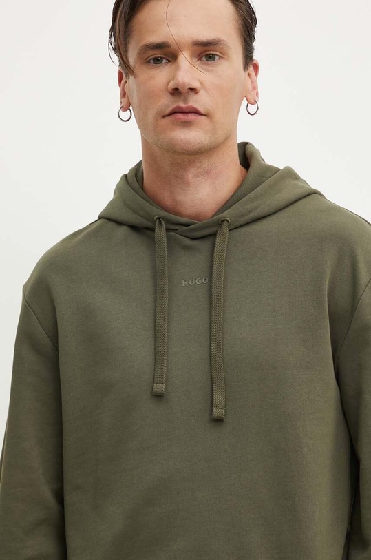 Βαμβακερή μπλούζα HUGO San Jared-C πράσινο 50486478
