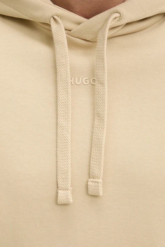 Βαμβακερή μπλούζα HUGO 50486478 μπεζ