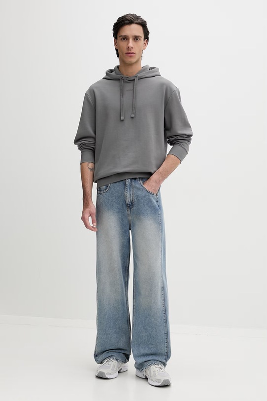 HUGO hanorac de bumbac 50486478 gri SS26