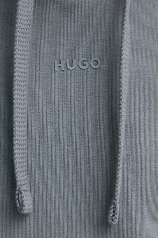 Хлопковая кофта HUGO 50486478 серый