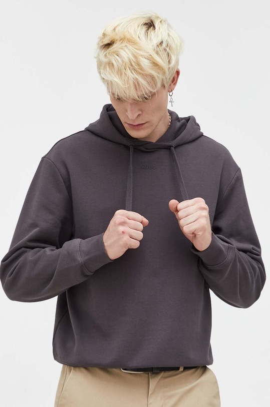 Βαμβακερή μπλούζα HUGO γκρί 50486478