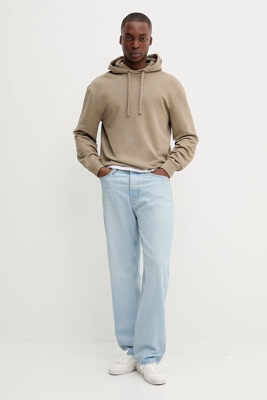 HUGO hanorac de bumbac 50486478 verde SS25
