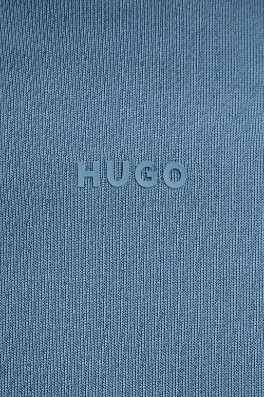 HUGO bluza bawełniana 50486478 niebieski