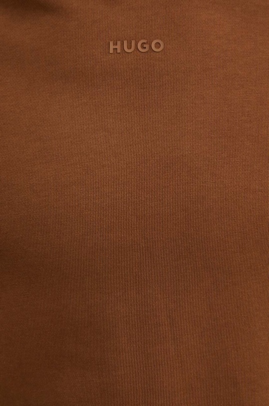 HUGO bluza bawełniana 50486478 brązowy