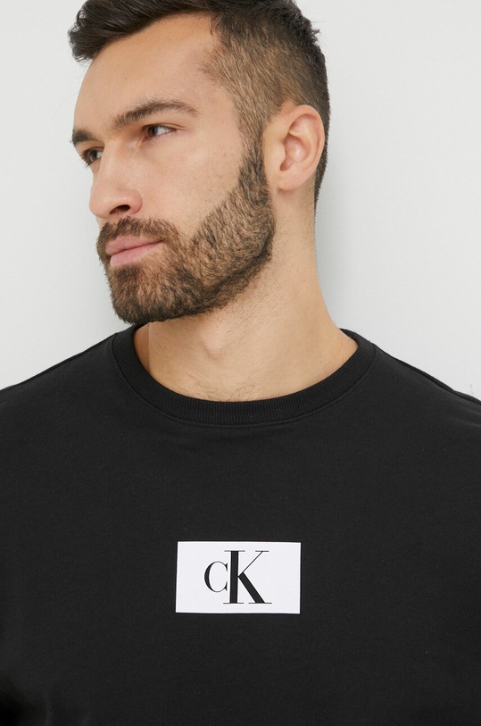 Βαμβακερό φούτερ Calvin Klein Underwear 000NM2415E.PPYX μαύρο