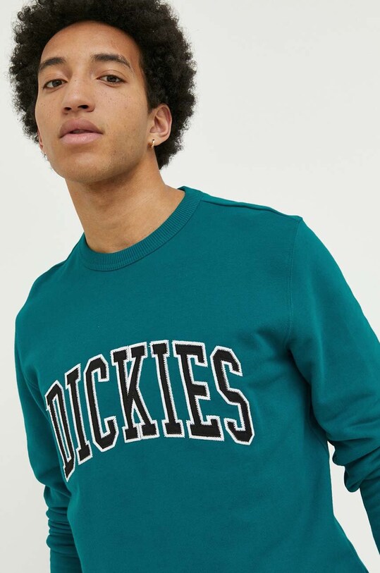 Dickies hanorac de bumbac imprimeu turcoaz DK0A4XABE641