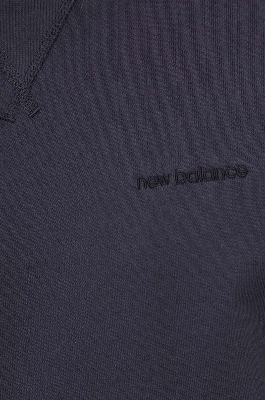 Bavlněná mikina New Balance MT23565PHM šedá