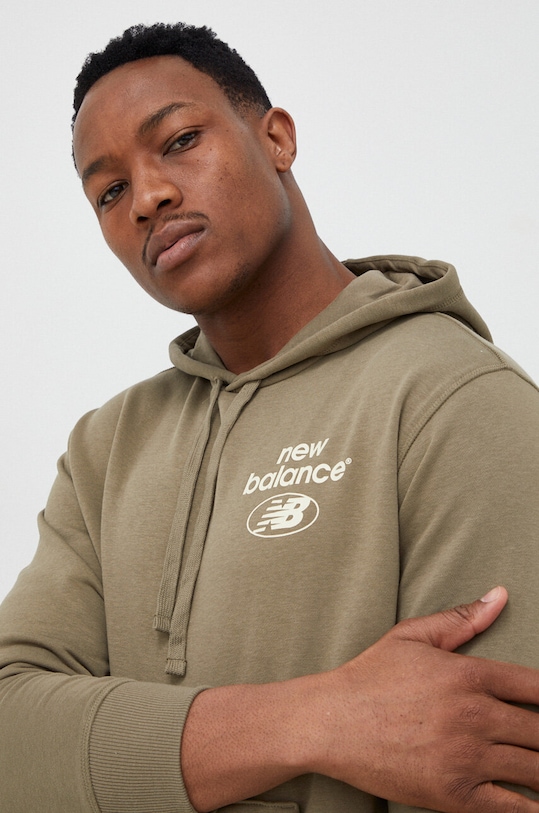 New Balance bluza print verde MT31514CGN