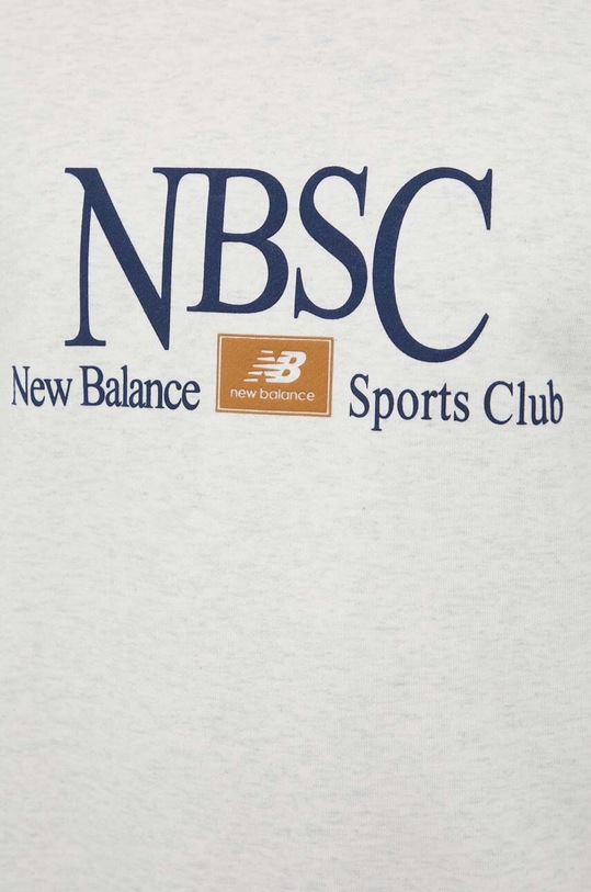 New Balance bluza bawełniana MT31556OTH beżowy