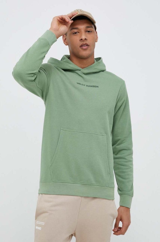 Суичър Helly Hansen с качулка зелен 53924