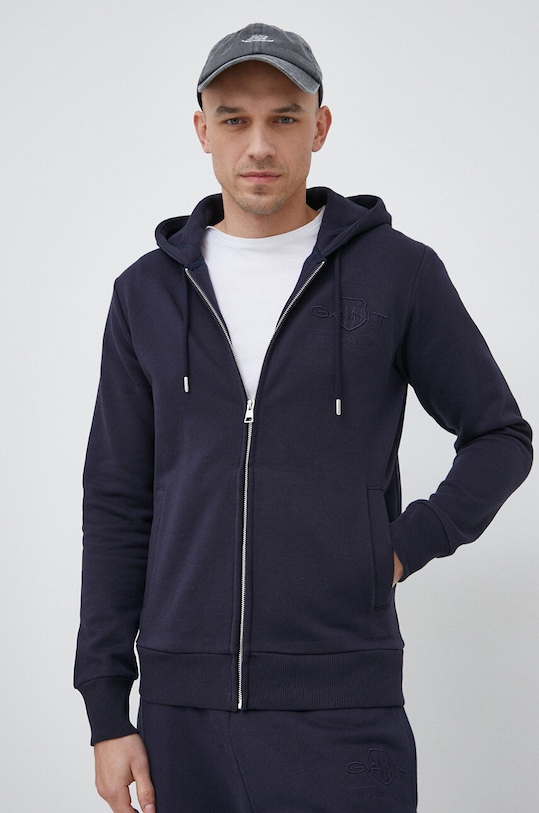 Gant bluza bawełniana pozostałe granatowy 2037021