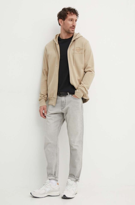 Gant hanorac de bumbac 2037021 bej NC24