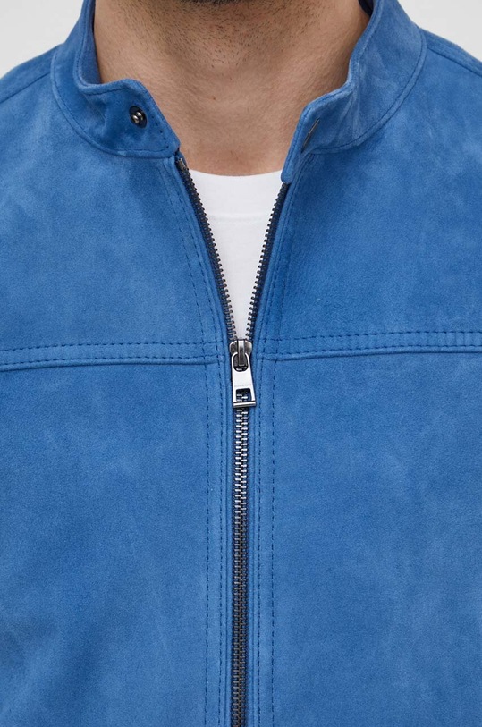 Michael Kors geaca din piele intoarsa bleumarin CS2800J4R4