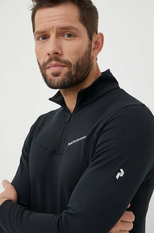 Športová mikina Peak Performance Chase Half Zip čierna G77180