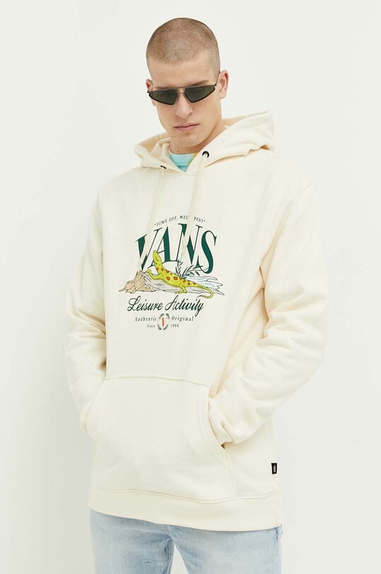 Vans bluza bawełniana nadruk beżowy VN0006F13KS1