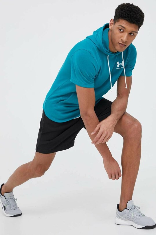 Under Armour bluza treningowa Rival 1370396 turkusowy SS24