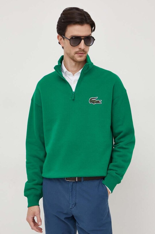 Lacoste bluza bawełniana bawełna zielony SH0069