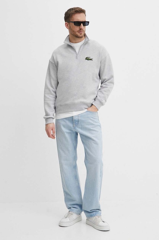 Lacoste hanorac de bumbac SH0069 gri SS24