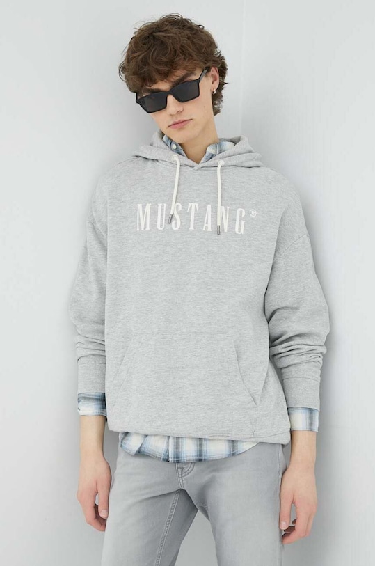 Mustang bluza z kapturem szary 1013507.1094