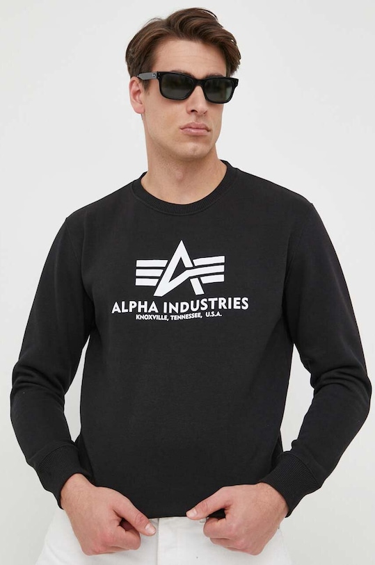 Alpha Industries felpa Basic Sweater senza nero 178302.03