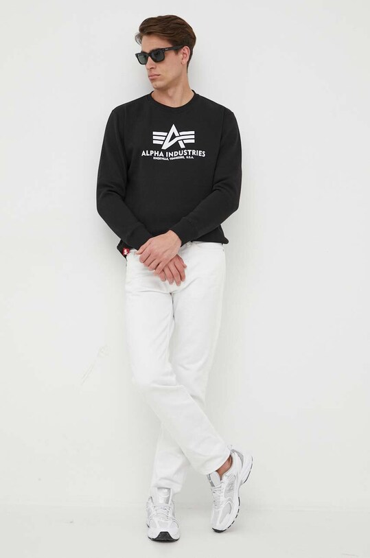 Alpha Industries bluză Basic Sweater 178302.03 negru AW23