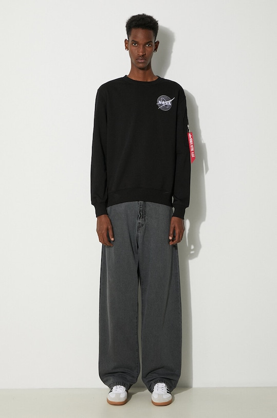 Alpha Industries bluză Space Shuttle Sweater 178307.03 negru AW23