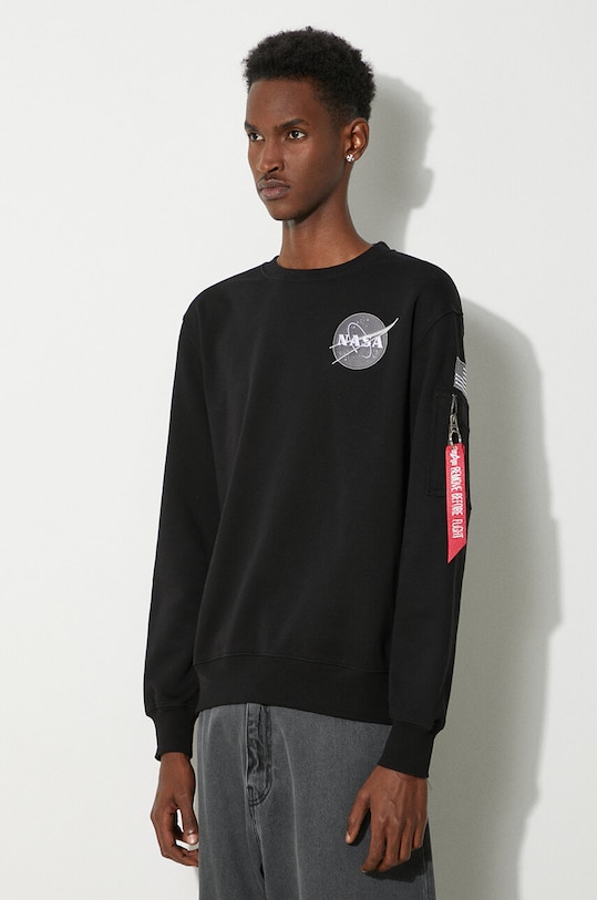 Alpha Industries felpa Space Shuttle Sweater nero 178307.03