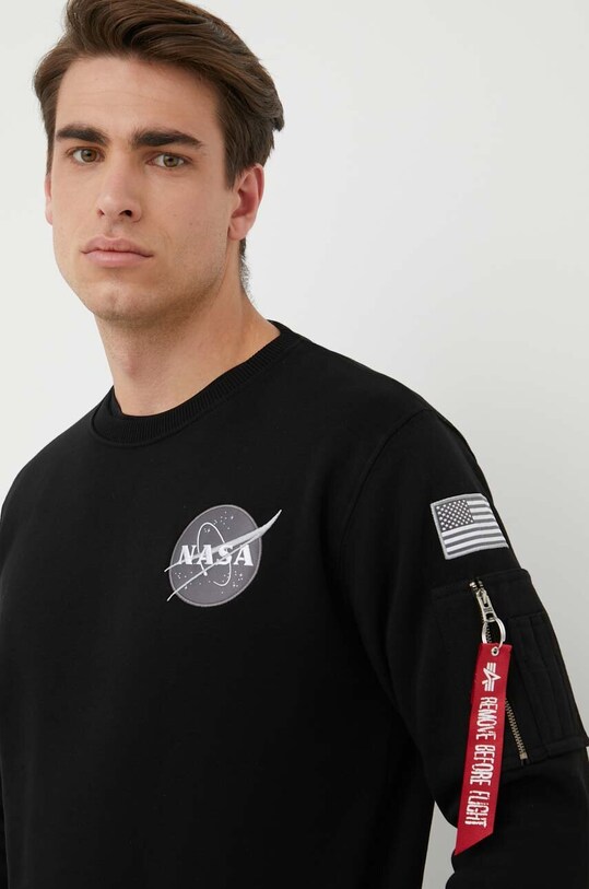 Alpha Industries bluză Space Shuttle Sweater negru 178307.03