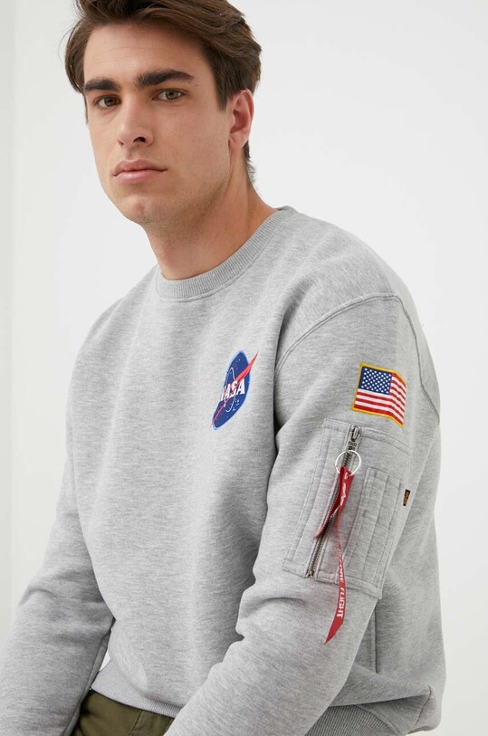 Alpha Industries bluza Space Shuttle Sweater szary 178307.17